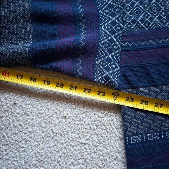 VTG Arnold Palmer Men’s Medium Knit Polo Sweater Navy Geometric Grandpa Core - Picture 8 of 9